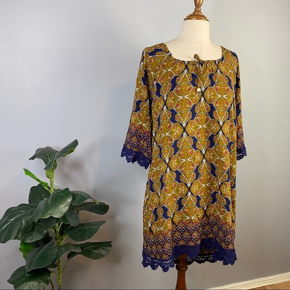 ootd Womens Size Large Shift Boho Dress - Picture 4 of 8